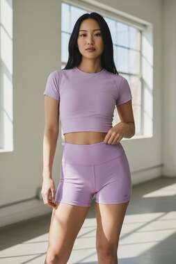 Alo Yoga High-Waist Airlift Short in Pink Lavender